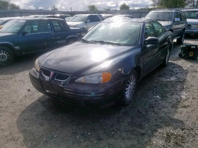 1G2NF52T11M513636 - 2001 PONTIAC GRAND AM S BLACK photo 2