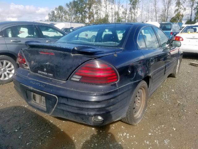 1G2NF52T11M513636 - 2001 PONTIAC GRAND AM S BLACK photo 4