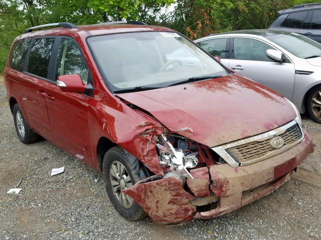 KNDMG4C74C6493163 - 2012 KIA SEDONA LX RED photo 1