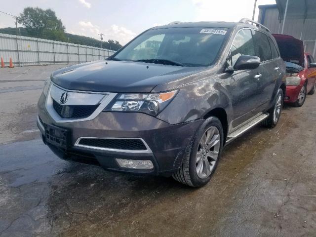 2HNYD2H57BH548329 - 2011 ACURA MDX ADVANC GRAY photo 2