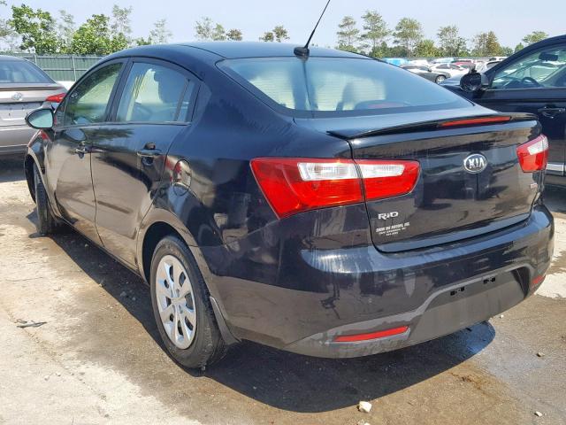 KNADM4A33F6453828 - 2015 KIA RIO LX BLACK photo 3