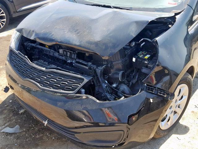 KNADM4A33F6453828 - 2015 KIA RIO LX BLACK photo 9