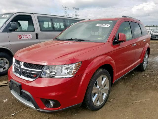 3C4PDDDG1ET208402 - 2014 DODGE JOURNEY LI RED photo 2