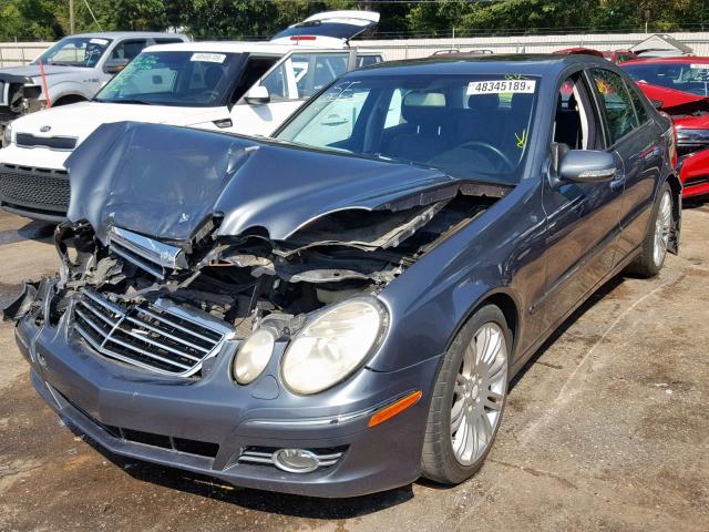 WDBUF56X38B187685 - 2008 MERCEDES-BENZ E 350 BLUE photo 2