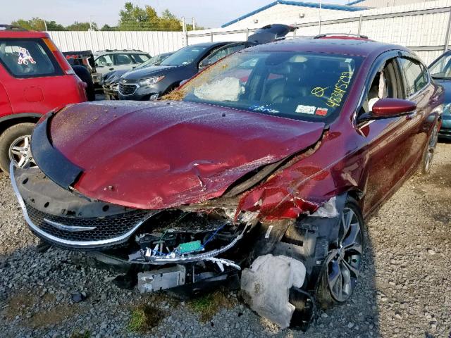 1C3CCCEG9FN540720 - 2015 CHRYSLER 200 C RED photo 2