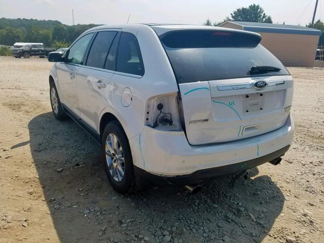 2FMDK3K95EBA22893 - 2014 FORD EDGE LIMIT WHITE photo 3