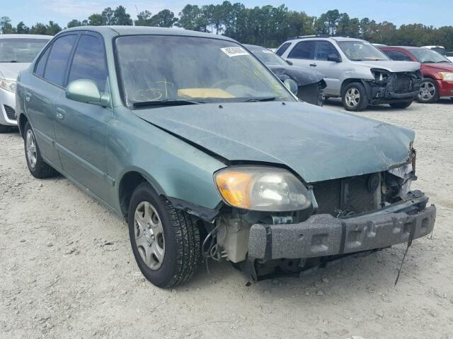 KMHCG45C14U552703 - 2004 HYUNDAI ACCENT GL GREEN photo 1