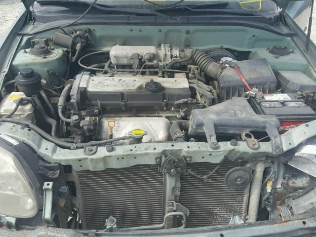 KMHCG45C14U552703 - 2004 HYUNDAI ACCENT GL GREEN photo 7