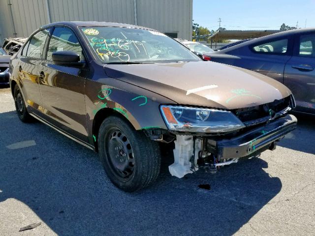 3VW2K7AJ7EM236990 - 2014 VOLKSWAGEN JETTA BASE 棕色 照片 1