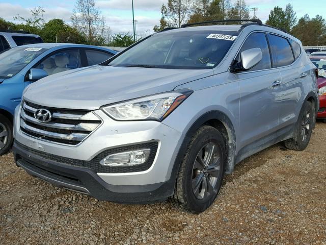 5XYZU3LB7EG188558 - 2014 HYUNDAI SANTA FE S SILVER photo 2