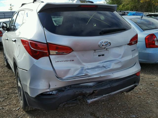 5XYZU3LB7EG188558 - 2014 HYUNDAI SANTA FE S SILVER photo 9