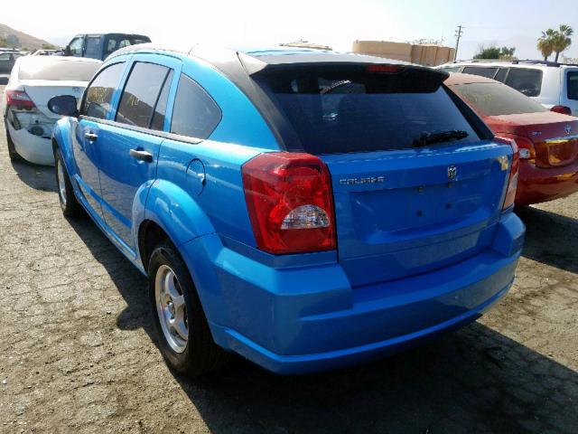 1B3HB28B28D648086 - 2008 DODGE CALIBER BLUE photo 3