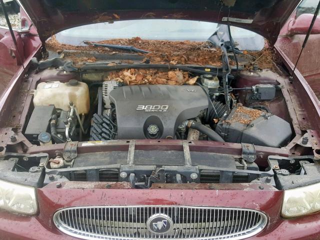 1G4HP54K014150395 - 2001 BUICK LESABRE CU RED photo 7