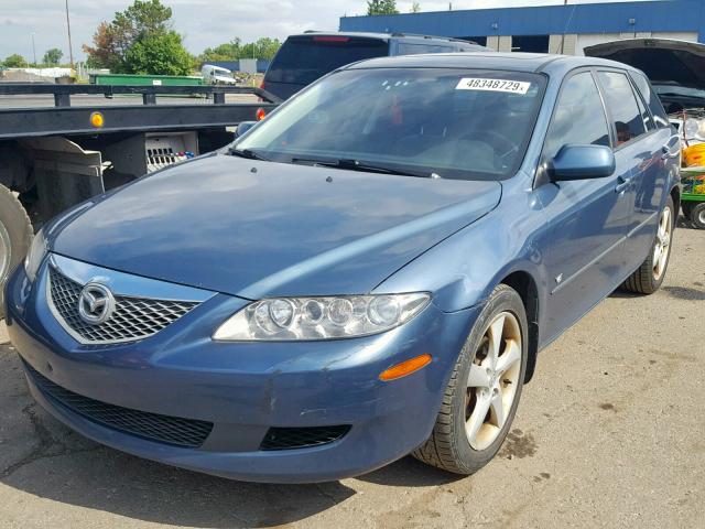 1YVHP82D045N57197 - 2004 MAZDA 6 S BLUE photo 2