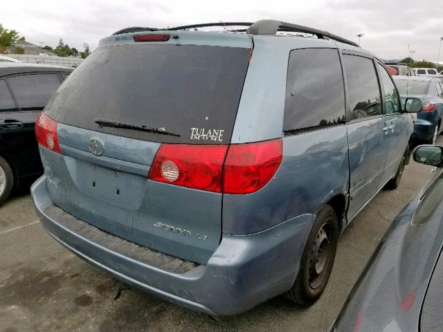 5TDZK23C69S271416 - 2009 TOYOTA SIENNA CE BLUE photo 4