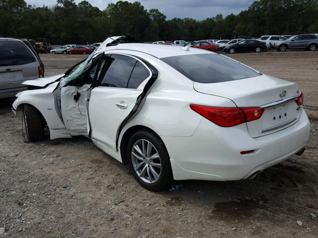 JN1CV7AP9GM201470 - 2016 INFINITI Q50 BASE WHITE photo 3