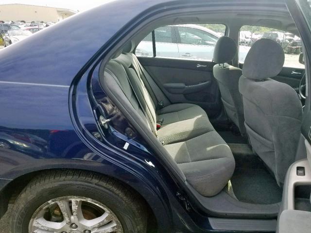 1HGCM56776A123690 - 2006 HONDA ACCORD EX BLUE photo 6