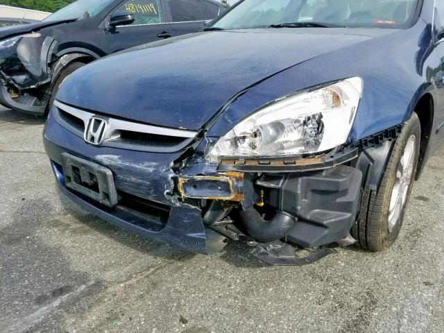 1HGCM56776A123690 - 2006 HONDA ACCORD EX BLUE photo 9