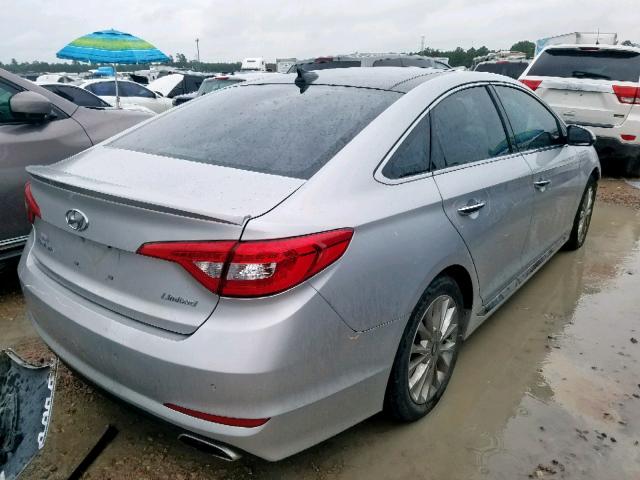 5NPE34AF4FH078803 - 2015 HYUNDAI SONATA SPO SILVER photo 4