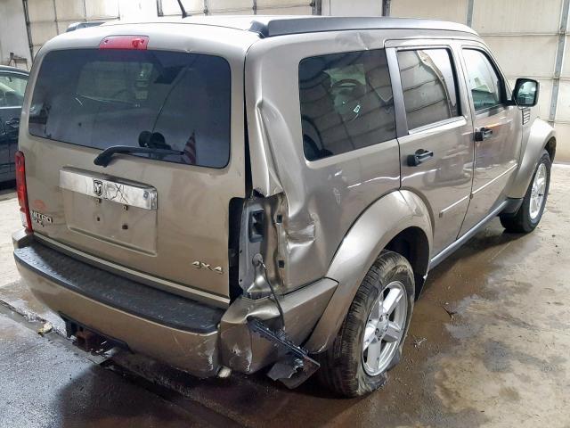 1D8GU58K87W609108 - 2007 DODGE NITRO SLT GOLD photo 4