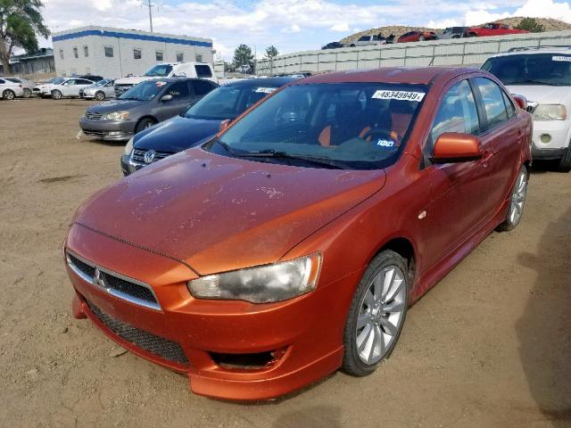 JA32U8FW6AU032774 - 2010 MITSUBISHI LANCER GTS ORANGE photo 2