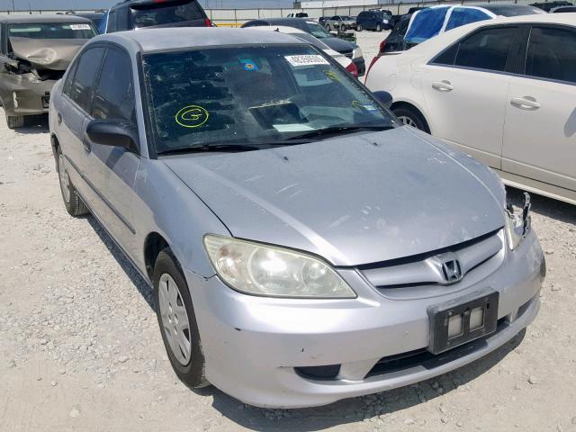 2HGES163X5H585102 - 2005 HONDA CIVIC DX V GRAY photo 1