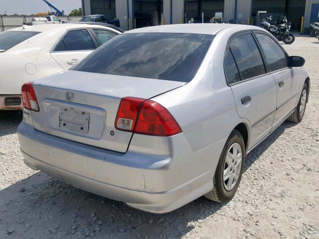 2HGES163X5H585102 - 2005 HONDA CIVIC DX V GRAY photo 4