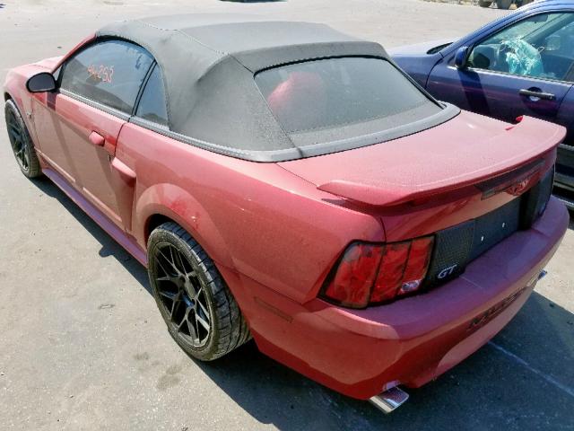 1FAFP45X21F200921 - 2001 FORD MUSTANG GT RED photo 3