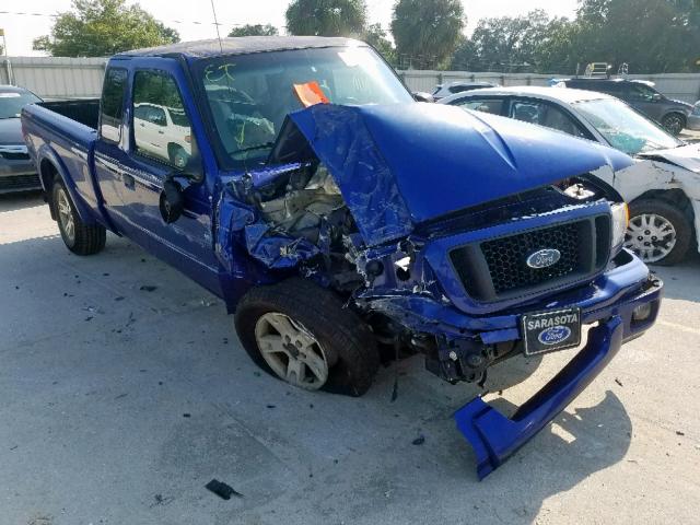 1FTYR14E35PB12326 - 2005 FORD RANGER SUP BLUE photo 1