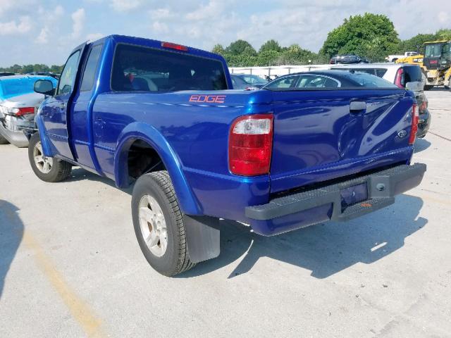 1FTYR14E35PB12326 - 2005 FORD RANGER SUP BLUE photo 3