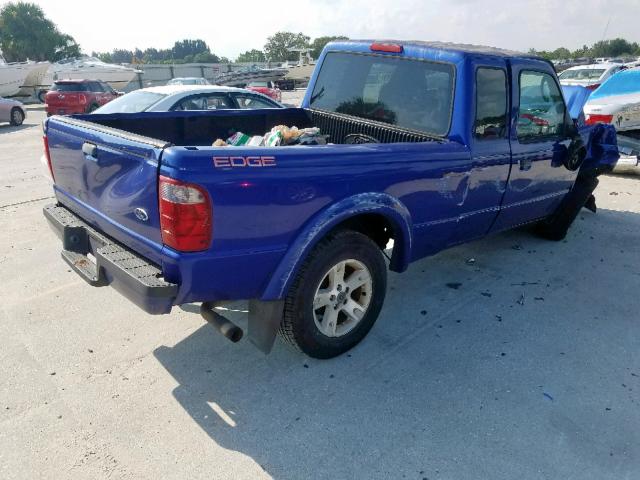 1FTYR14E35PB12326 - 2005 FORD RANGER SUP BLUE photo 4