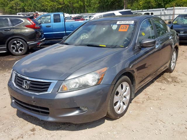 1HGCP36838A018099 - 2008 HONDA ACCORD EXL GRAY photo 2