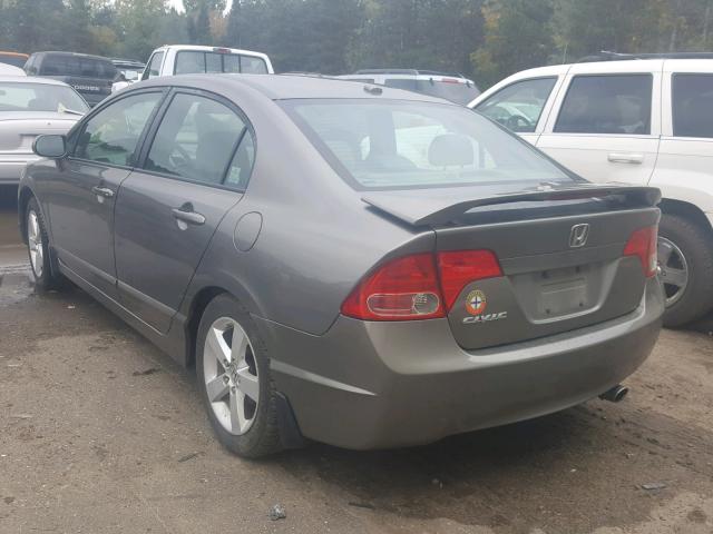 1HGFA169X8L003731 - 2008 HONDA CIVIC EXL GRAY photo 3