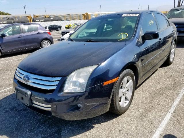 3FAHP07Z08R167253 - 2008 FORD FUSION SE BLUE photo 2