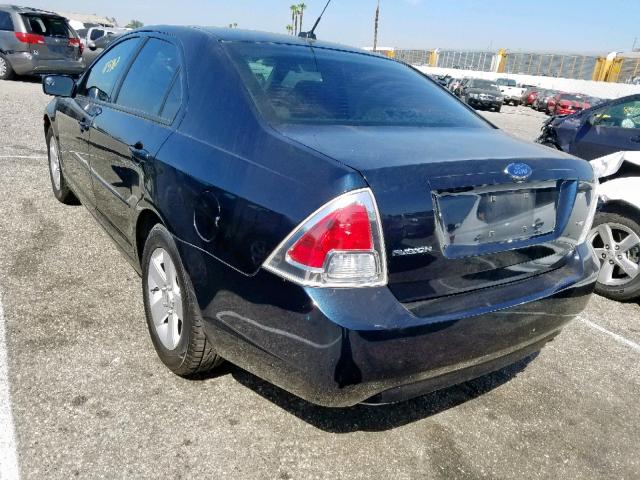 3FAHP07Z08R167253 - 2008 FORD FUSION SE BLUE photo 3