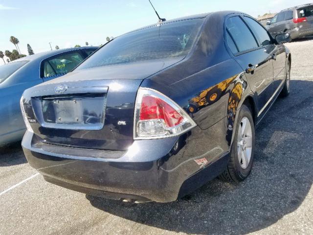 3FAHP07Z08R167253 - 2008 FORD FUSION SE BLUE photo 4