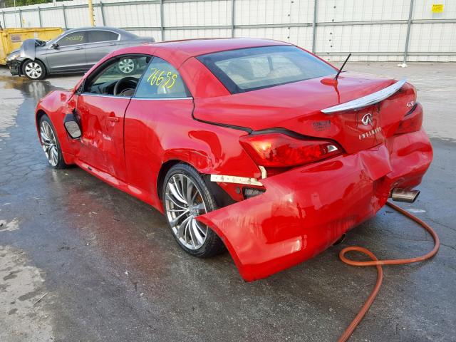 JN1CV6FE6BM954058 - 2011 INFINITI G37 BASE RED photo 3