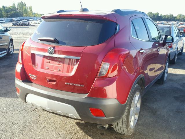 KL4CJASB6FB164617 - 2015 BUICK ENCORE RED photo 4