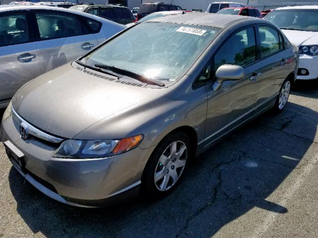 2HGFA16596H521790 - 2006 HONDA CIVIC LX GRAY photo 2