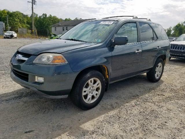 2HNYD18696H541102 - 2006 ACURA MDX TOURIN BLUE photo 2