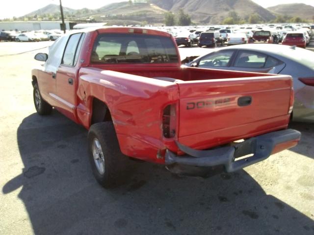 1B7GL2AX21S126556 - 2001 DODGE DAKOTA QUA RED photo 3