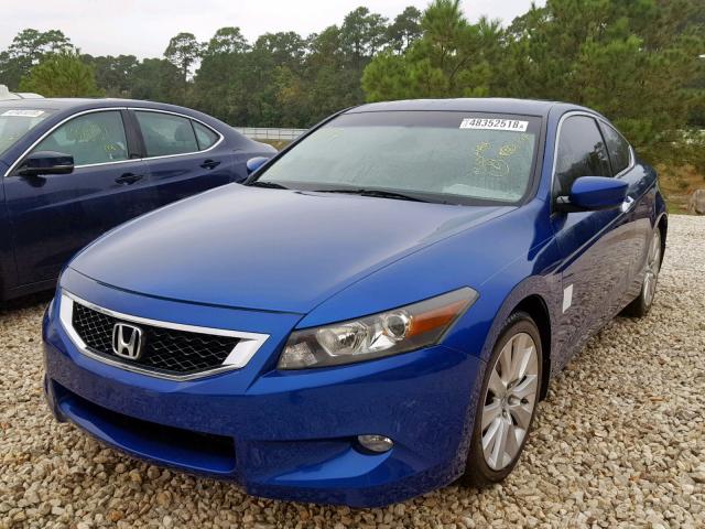 1HGCS22819A012026 - 2009 HONDA ACCORD EXL BLUE photo 2