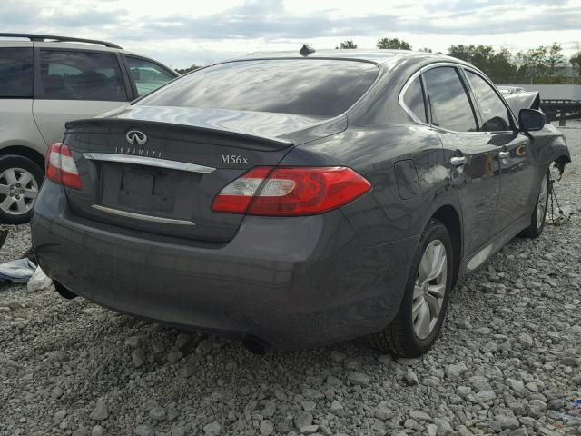 JN1AY1AR3BM570556 - 2011 INFINITI M56 X GRAY photo 4