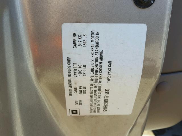 1G1NE52M8X6219633 - 1999 CHEVROLET MALIBU LS 金色 照片 10