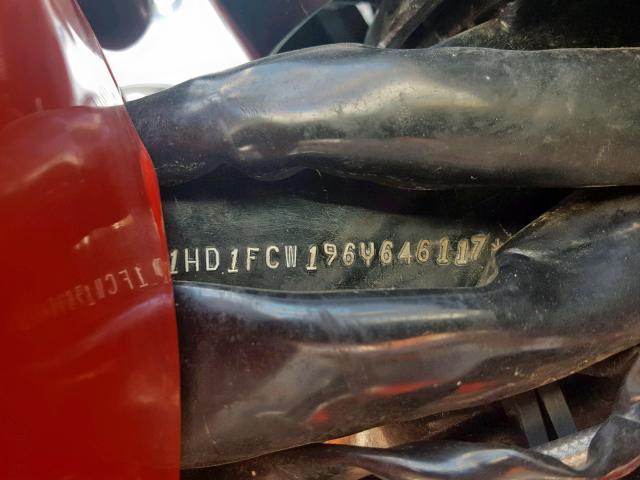 1HD1FCW196Y646117 - 2006 HARLEY-DAVIDSON FLHTCUI RED photo 10