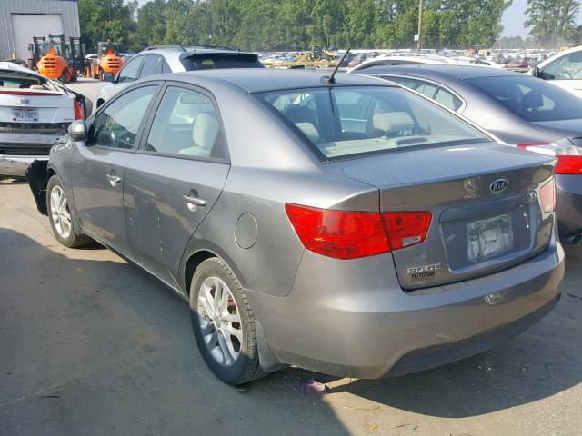 KNAFU4A26C5569154 - 2012 KIA FORTE EX GRAY photo 3