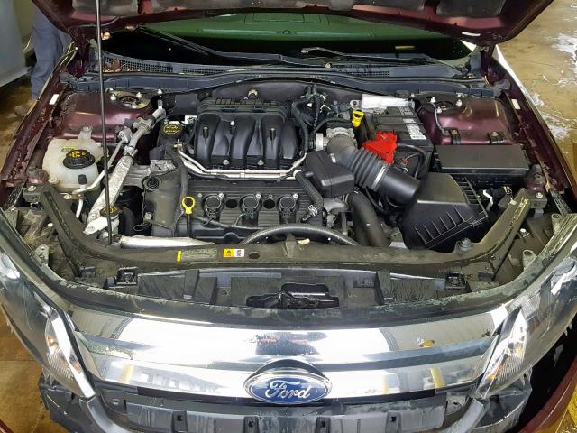 3FAHP0JG4BR338827 - 2011 FORD FUSION SEL MAROON photo 7