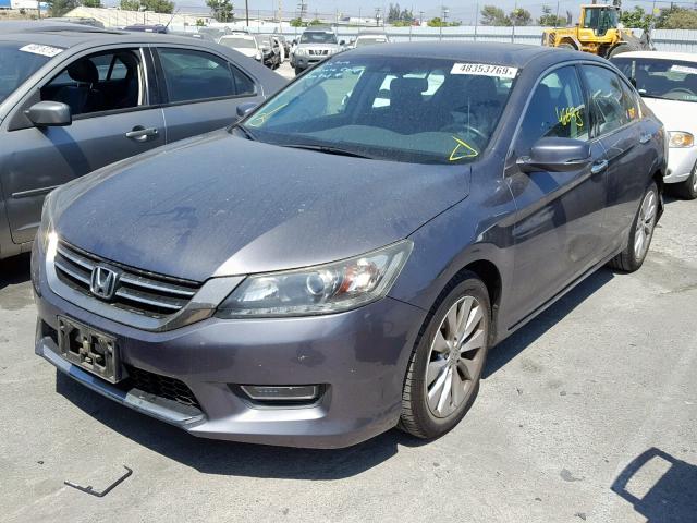 1HGCR3F89DA036417 - 2013 HONDA ACCORD EXL GRAY photo 2