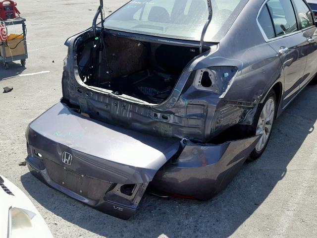 1HGCR3F89DA036417 - 2013 HONDA ACCORD EXL GRAY photo 9