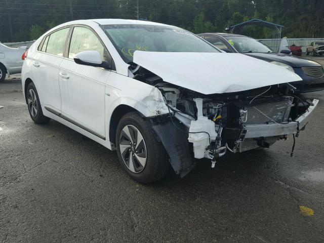 KMHC75LC0HU047489 - 2017 HYUNDAI IONIQ SEL WHITE photo 1